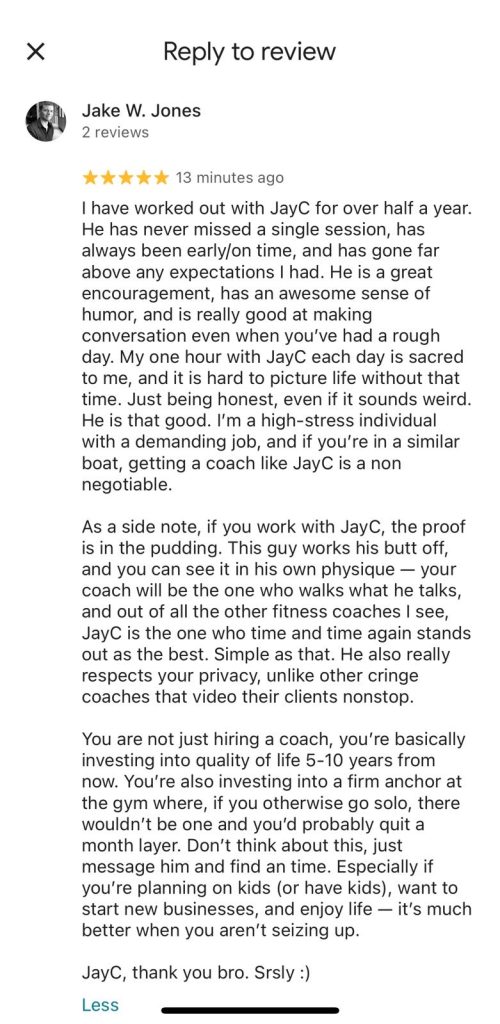 Client Review Jake